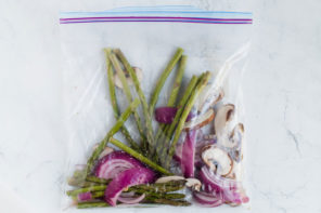 vegatables in ziplock bag