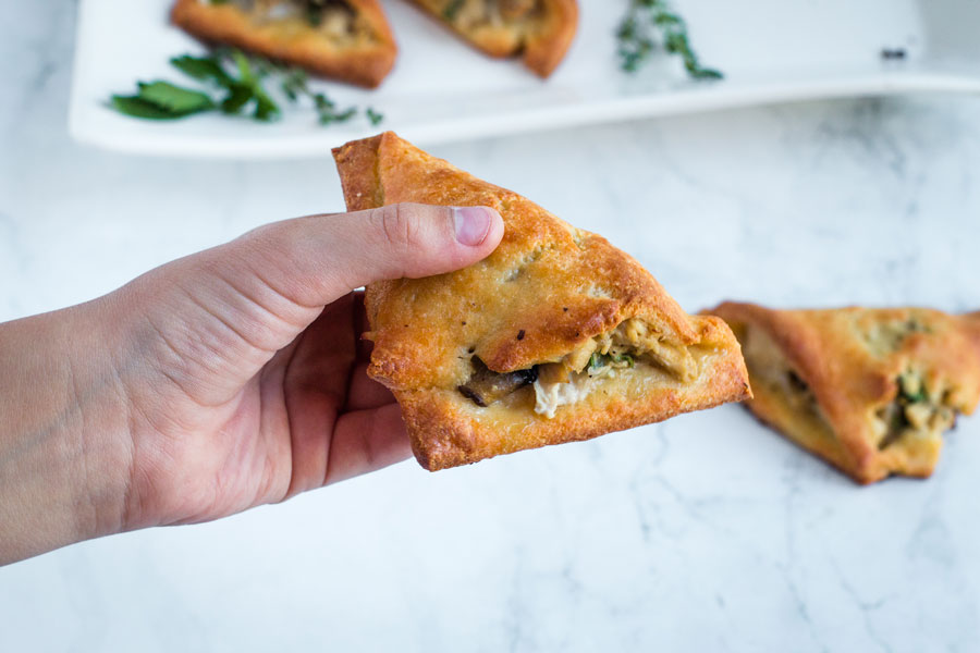 kid friendly keto chicken pot pie turnovers