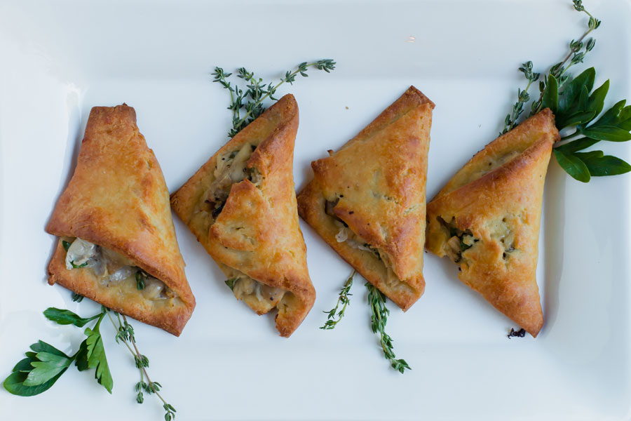 creamy keto chicken pot pie turnovers for lunch