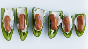 Add the lit'l smokie to the keto jalapeno popper