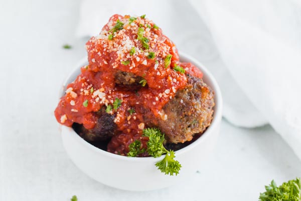 low carb meatballs in a pile