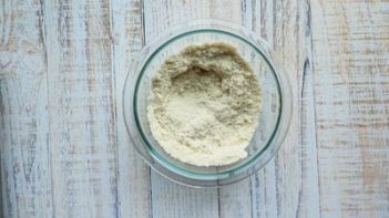 dry ingredients whisked in a bowl