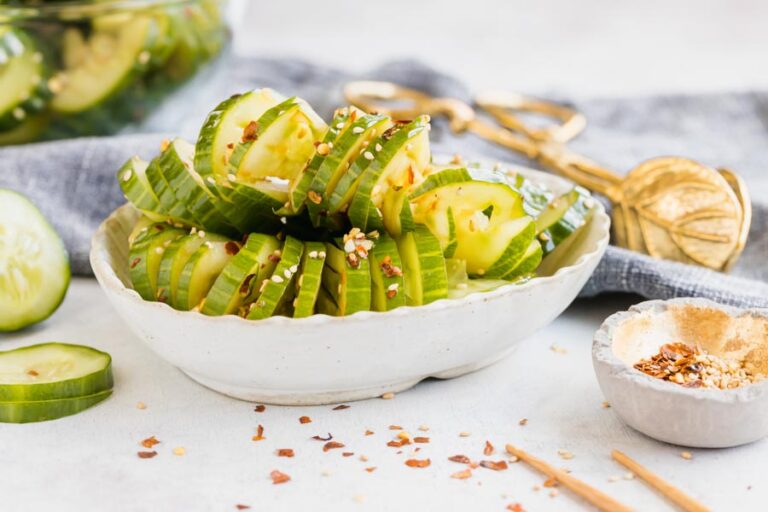 Crunchy Asian Cucumber Salad Tiktok Trend