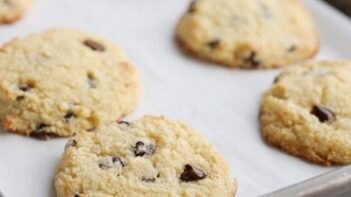 baked cookies on a baking tray