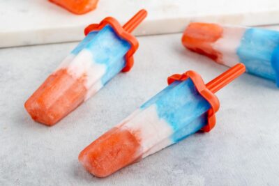 fun summer popsicles as red, white and blue rocket shaped