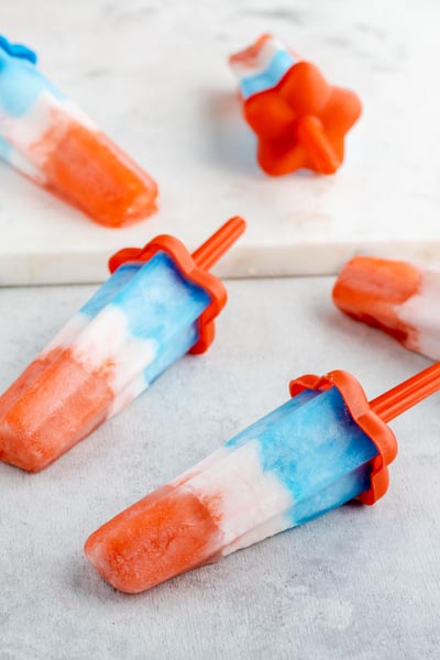 five bomb popsicles on the outer with red, white and blue layers