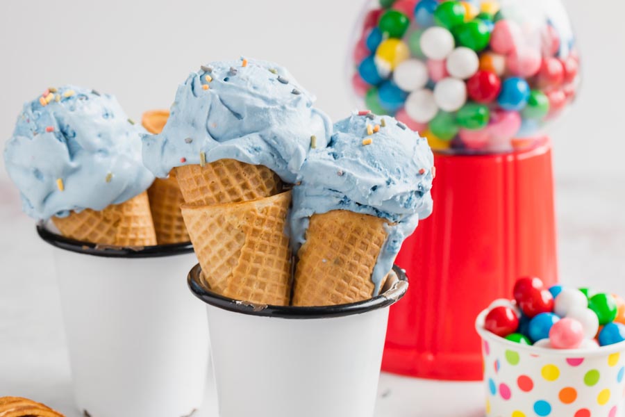 2 Keto bubble gum ice cream cones