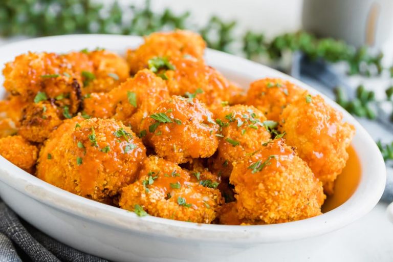 Crunchy Keto Buffalo Cauliflower Recipe (Air Fryer + Oven Instructions