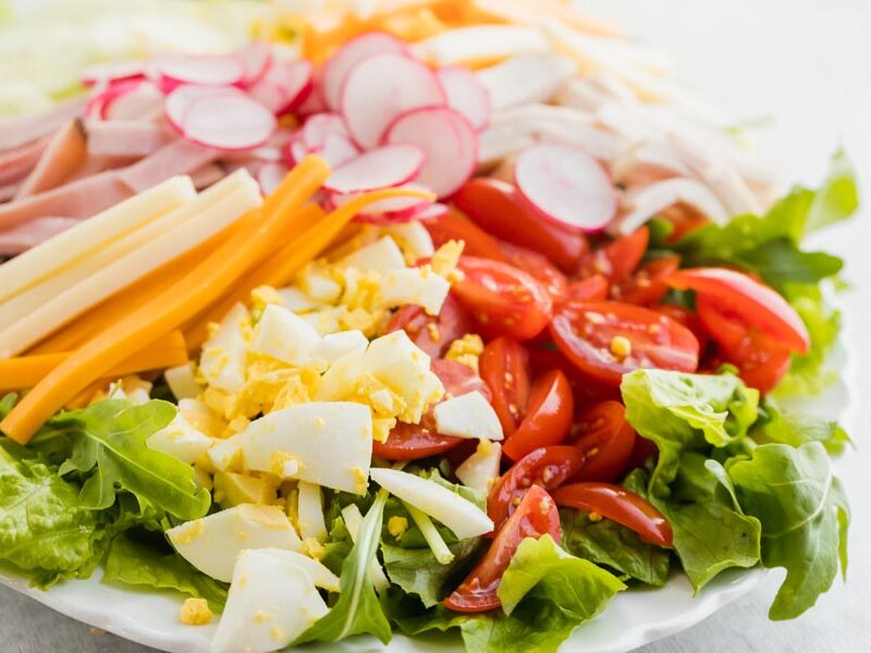 A chef salad with no dressing.
