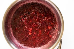 berry jam in a saucepan