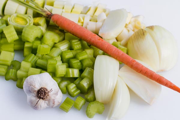 carrot, onion, and celery for bone broth
