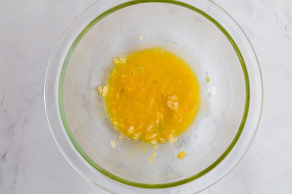 crushed yolk in bowl