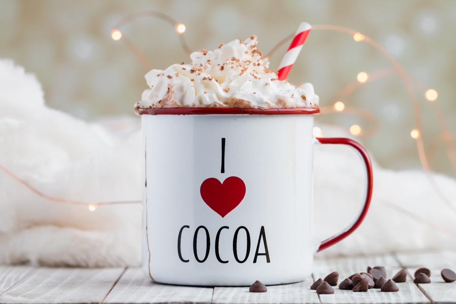 keto hot cocoa with whipped topping