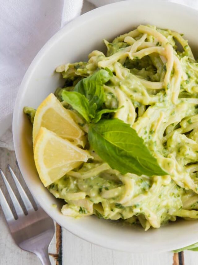 Creamy Avocado Pesto Pasta Low Carb & Keto Recipe Ketofocus
