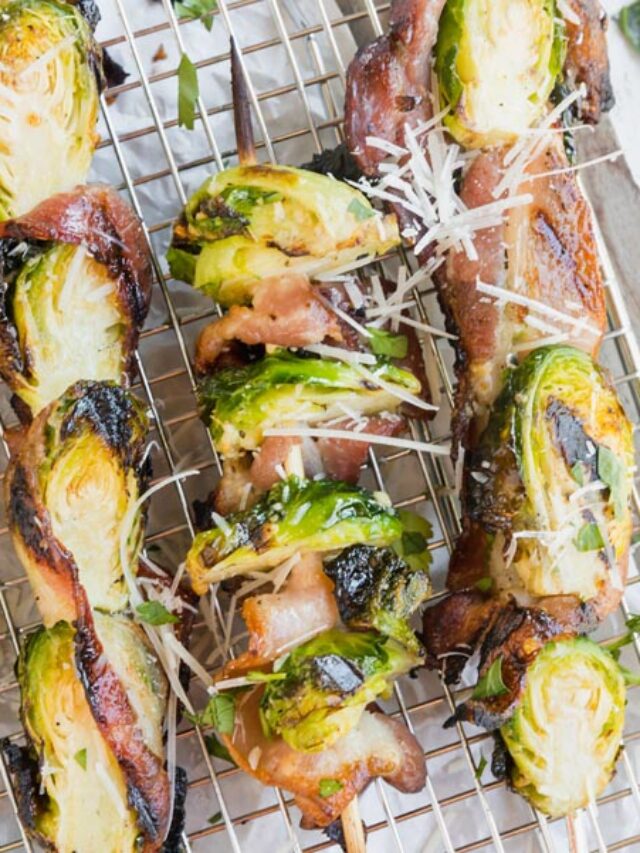 How to Make Keto Bacon Wrapped Brussels Sprouts Kebabs Ketofocus