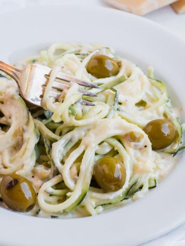 Garlic Olive Alfredo Creamy Keto Pasta Joy! Ketofocus