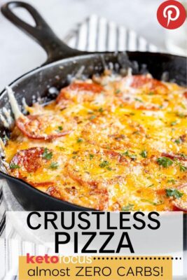 a small castiron skillet with a greasy, melted cheese and pepperoni pizza in it