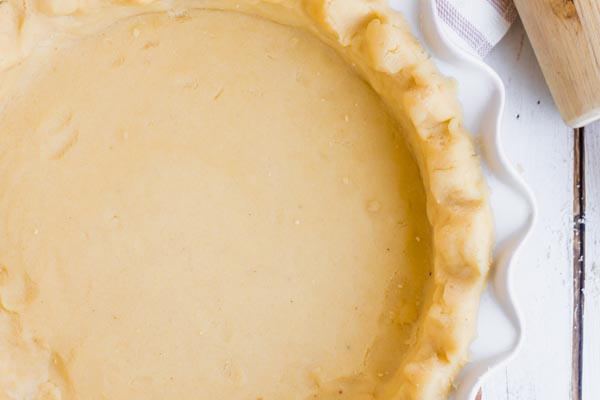 pie crust pressed in a pie pan