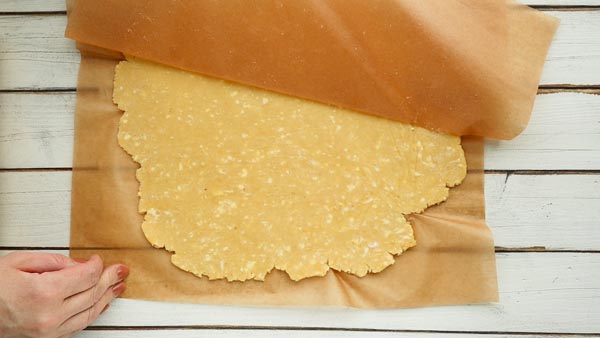 chunks of butter in a pie crust dough
