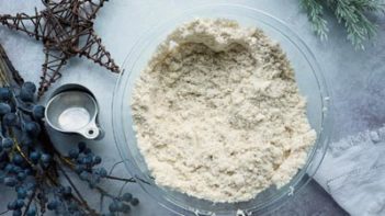 dry flour ingredients in a large bowl