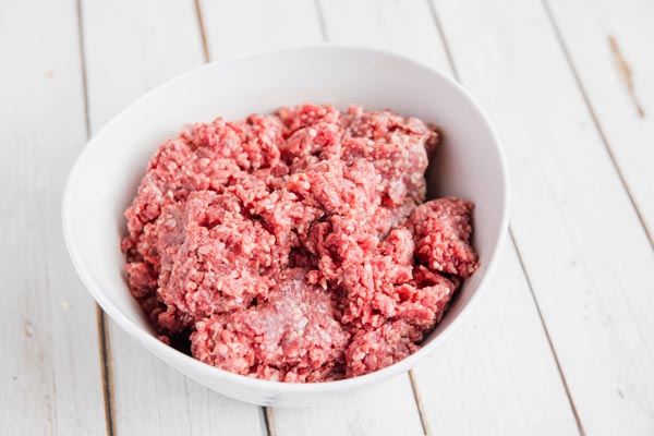 ground beef in a bowl