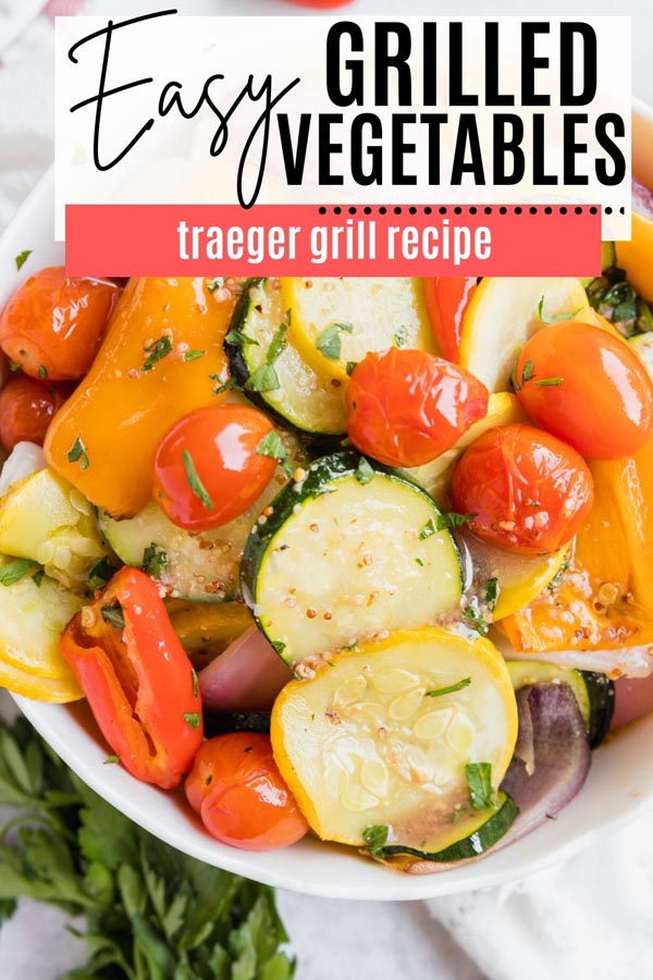 juicy grilled vegetables in a bowl