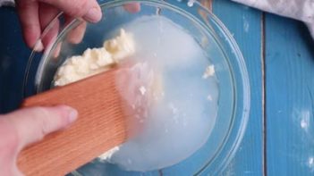 cleaning butter with paddles
