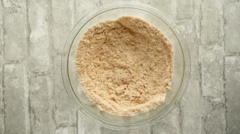 almond flour and other dry ingredients in a mixing bowl