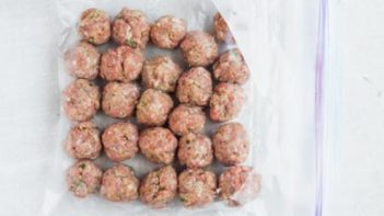 meatballs in a ziploc bag