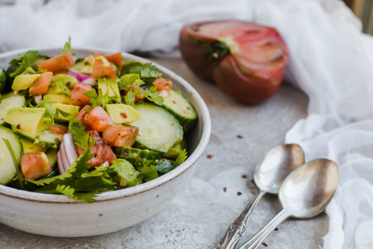 Keto Avocado Cucumber Salad The Guacamole Side Dish Ketofocus