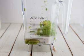 avocado and macadamia nut milk in a blender