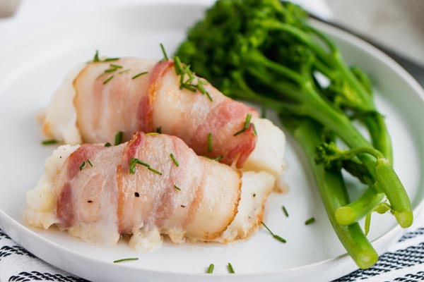 Keto Bacon Wrapped Cod Recipe - 0 Net Carbs! - Ketofocus