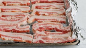 place bacon on a bacon tray