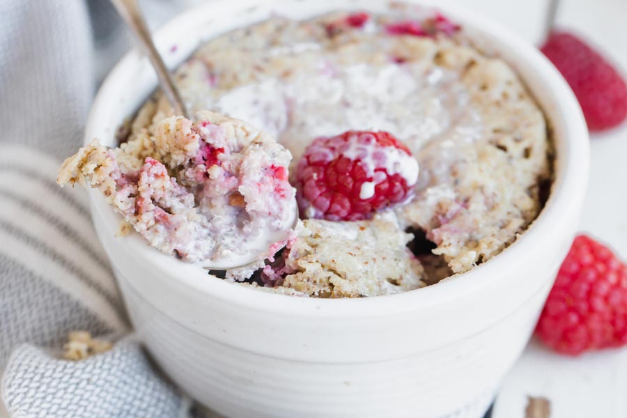 a spoonful of creamy oatmeal