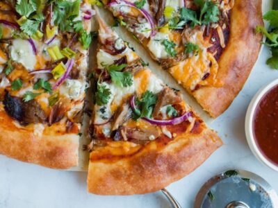 slice of keto pizza
