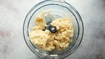 pie dough in a food processor