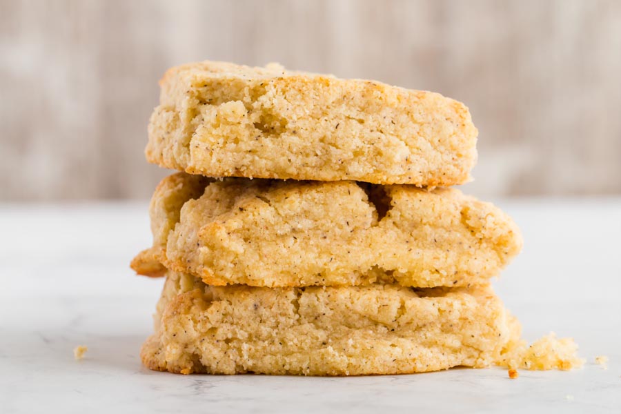 stack of low carb biscuits
