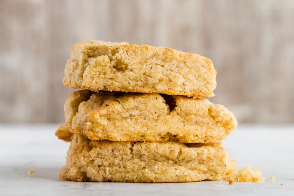 stack of keto biscuits