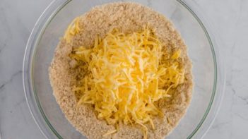 grated butter in a bowl