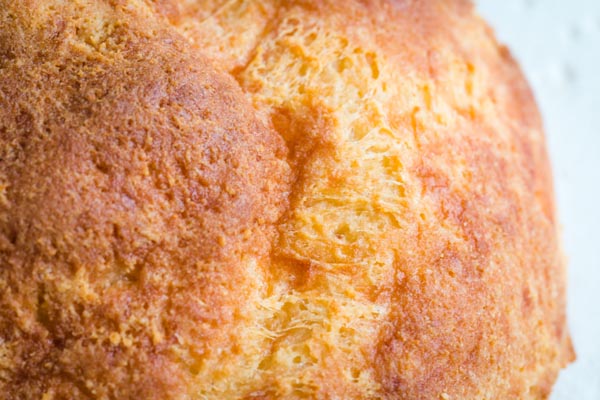 close up of bread crust