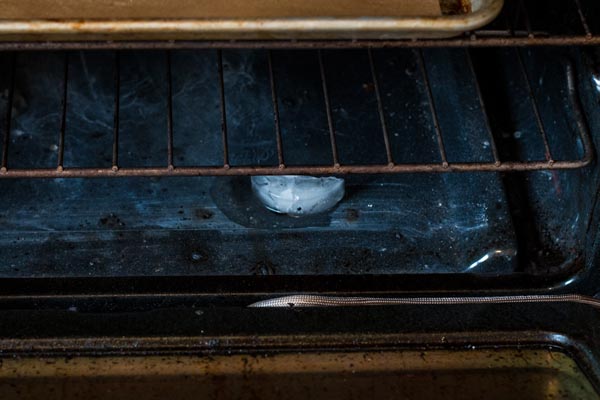 ice cube in the oven