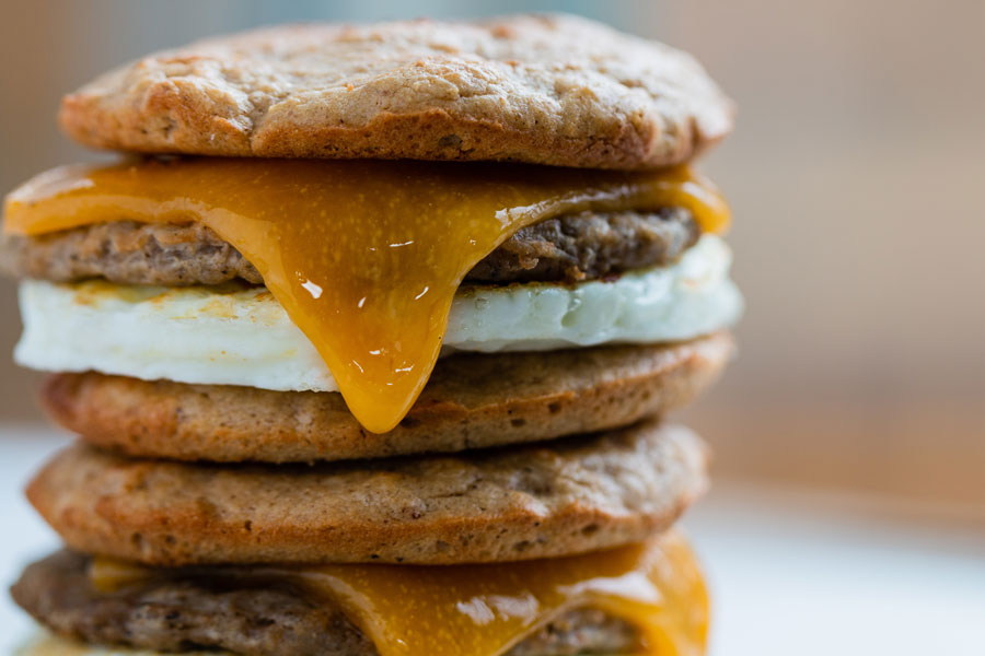 Keto Sausage “McGriddle” Breakfast Sandwich