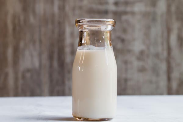 buttermilk in glass jar