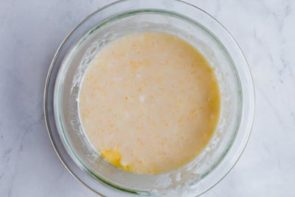 combine buttermilk for the keto buttermilk pancakes