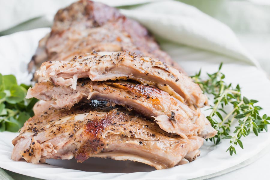 a carnivore platter of slow cooked pork ribs