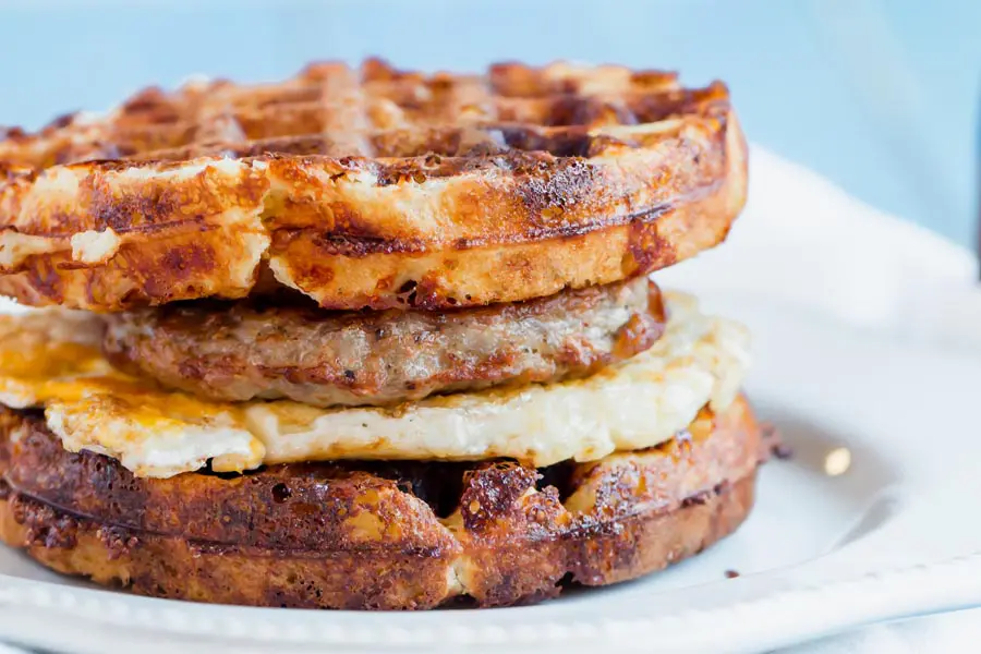 Chaffle Recipe - Breakfast Sandwich - Birdz of a Feather