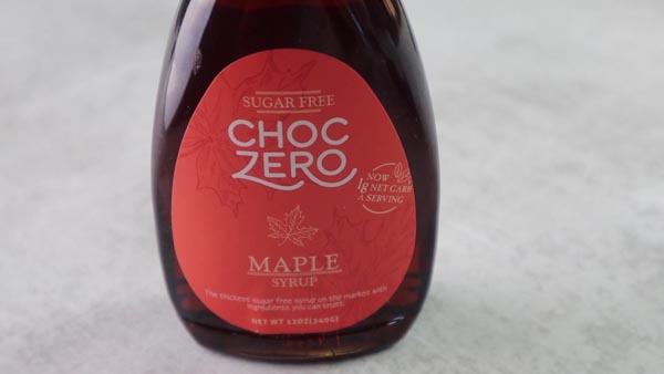 bottle of keto maple syrup