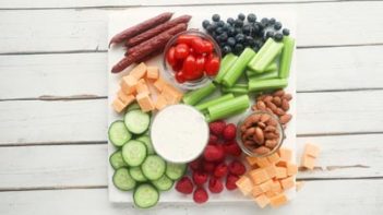 a platter full of low carb snacks