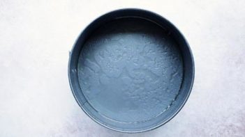 a pan sprayed with cooking spray