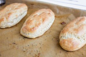 low carb bun batter mixed in a bowl